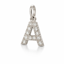 Initial Letter Pendant Name White Gold 803321732841