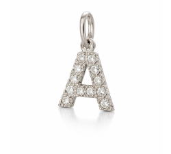 Initial Letter Pendant Name White Gold 803321732841