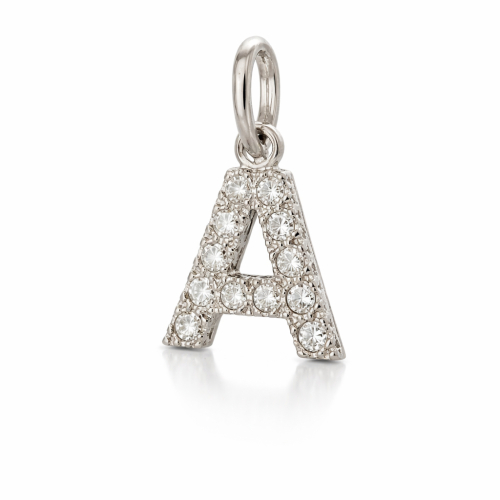 Initial Letter Pendant Name White Gold 803321732841