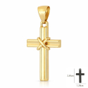 Herren-Kreuzanhänger aus Gelbgold GL102381