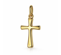 Unisex Yellow Gold Cross Pendant GL102384
