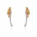 Women's Earrings in White, Yellow, and Rose Gold GL102404