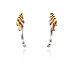 Orecchini Donna Oro Bianco Giallo Rosa GL102404