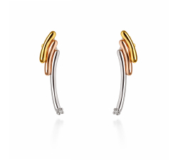 Women's Earrings in White, Yellow, and Rose Gold GL102404