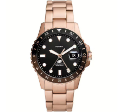 Fossil Herrenuhr FS6027 (Blau) mit GMT-Funktion