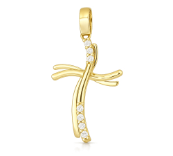 Women's Yellow Gold Cross Pendant GL102413