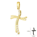 Damen-Kreuzanhänger aus Gelbgold GL102413