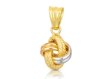 Ciondolo Nodo Oro Bianco Giallo Rosa GL102415