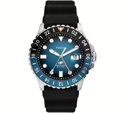 Fossil Herrenuhr GMT Blau FS6049