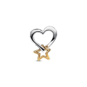 Charm Pandora Openwork Cuore e Stella "My Lucky Star" 763513C00