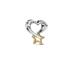 Charm Pandora Openwork Cuore e Stella "My Lucky Star" 763513C00