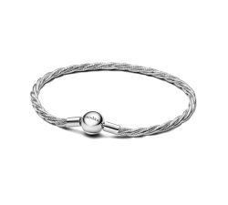 Pandora Double Braided Link Bracelet with Ball Clasp 593757C00