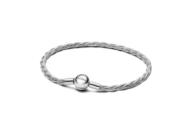 Bracciale Pandora Maglia Doppia Intrecciata con Chiusura a Sfera 593757C00