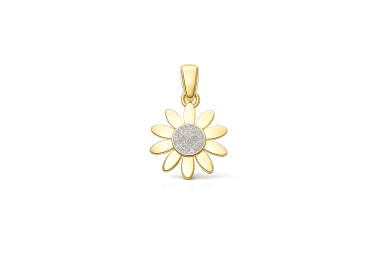 Daisy-Anh&auml;nger aus Wei&szlig;- und Gelbgold GL102417