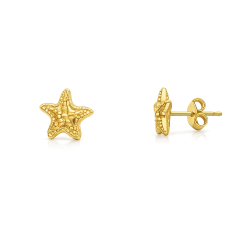 Yellow Gold Starfish Earrings GL102419