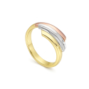 Damenring in Weiß-, Gelb- und Roségold GL102425
