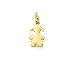Yellow Gold Baby Girl Pendant GL102426