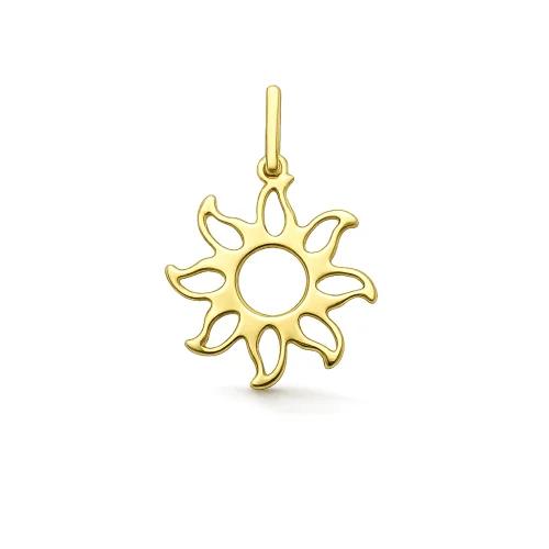 Yellow Gold Sun Pendant GL102427
