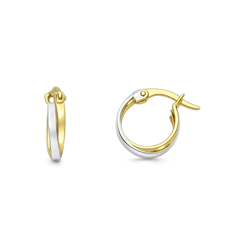 Women's Earrings in Yellow and White Gold GL102429