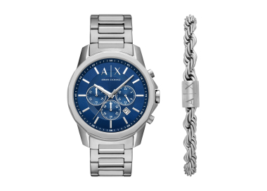 Set Bracciale Orologio Uomo Armani Exchange Banks AX7176SET