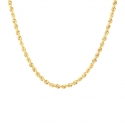 18KT Yellow Gold Rope Necklace 50 cm