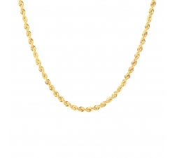 Seilkette aus 18-karätigem Gelbgold, 50 cm