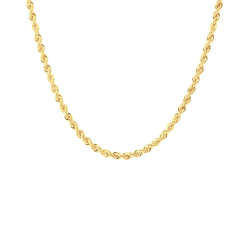 Collana Fune Corda Oro Giallo 18 KT 60 cm