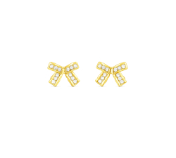 Stroili Bon Ton Yellow Gold Bow Earrings 1436944