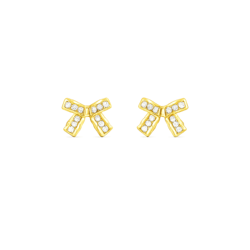 Stroili Bon Ton Yellow Gold Bow Earrings 1436944