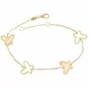 Damenarmband aus Gelbgold Schmetterlinge 803321733399