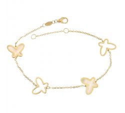 Bracciale donna in oro giallo farfalle 803321733399