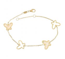 Yellow gold butterfly bracelet for women 803321733399