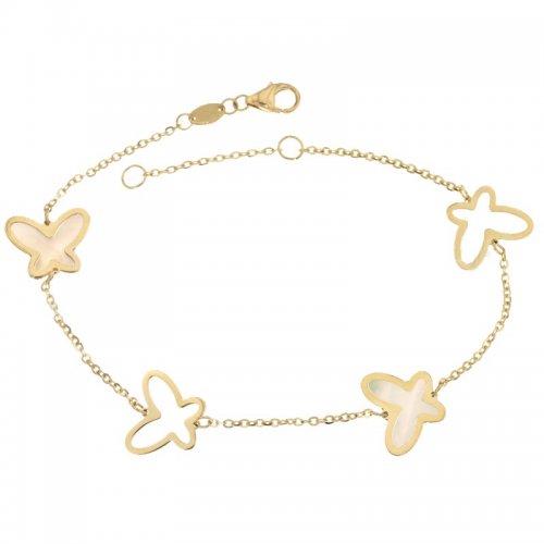 Yellow gold butterfly bracelet for women 803321733399