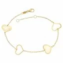 Bracciale donna in oro giallo cuori 803321733398