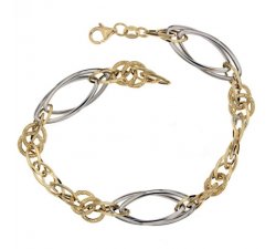 Bracciale donna in oro giallo e bianco 803321712454