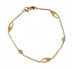 Damenarmband aus Gelb- und Weißgold 803321724455