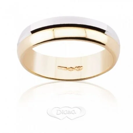 Diana Wedding Ring White and Yellow Gold FDB4M6 BC