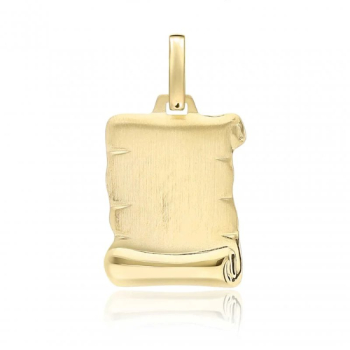 Ciondolo Pergamena Personalizzabile Oro Giallo GL102430