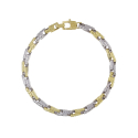 Men's Bracelet in Yellow and White Gold GL102457