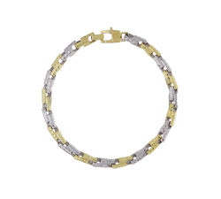 Herrenarmband aus Gelb- und Weißgold GL102457