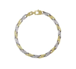 Bracciale Uomo Oro Bianco Giallo GL102457