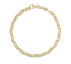 Men's Bracelet in Yellow and White Gold GL102459