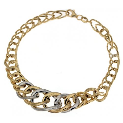 Bracciale donna in oro giallo e bianco 803321719128