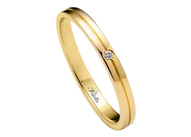 Fede Nuziale Polello Collezione Petalo d'Amore 3365DG