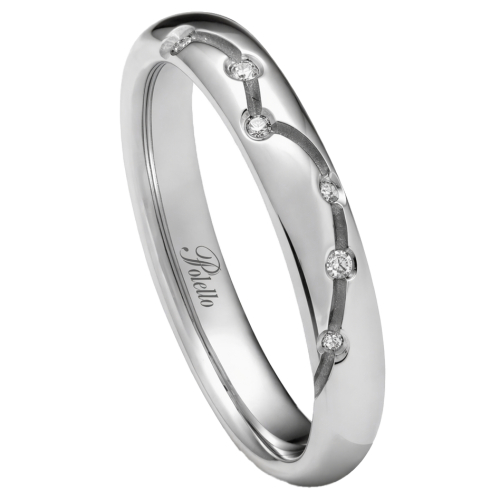 Polello Wedding Ring, Petalo d'Amore Collection, 3410DPT
