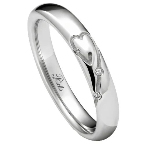Polello Wedding Ring, Petalo d'Amore Collection, 3411DPT