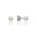 Miluna Women's Earrings with White Gold Pearls PPL455BBMX