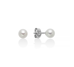 Miluna Women's Earrings with White Gold Pearls PPL455BBMX