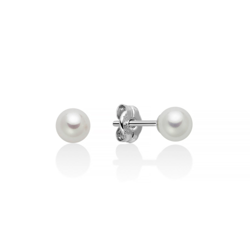 Miluna Women's Earrings with White Gold Pearls PPL455BBMX
