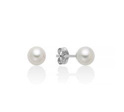 Miluna Women's Earrings with White Gold Pearls PPL556BBMX